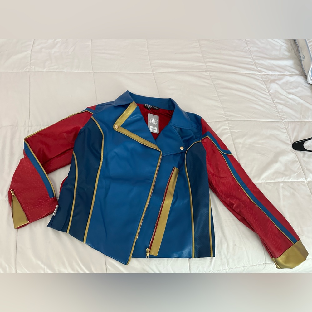 Ms. Marvel synthetic leather jacket brand new from Disney store her universe